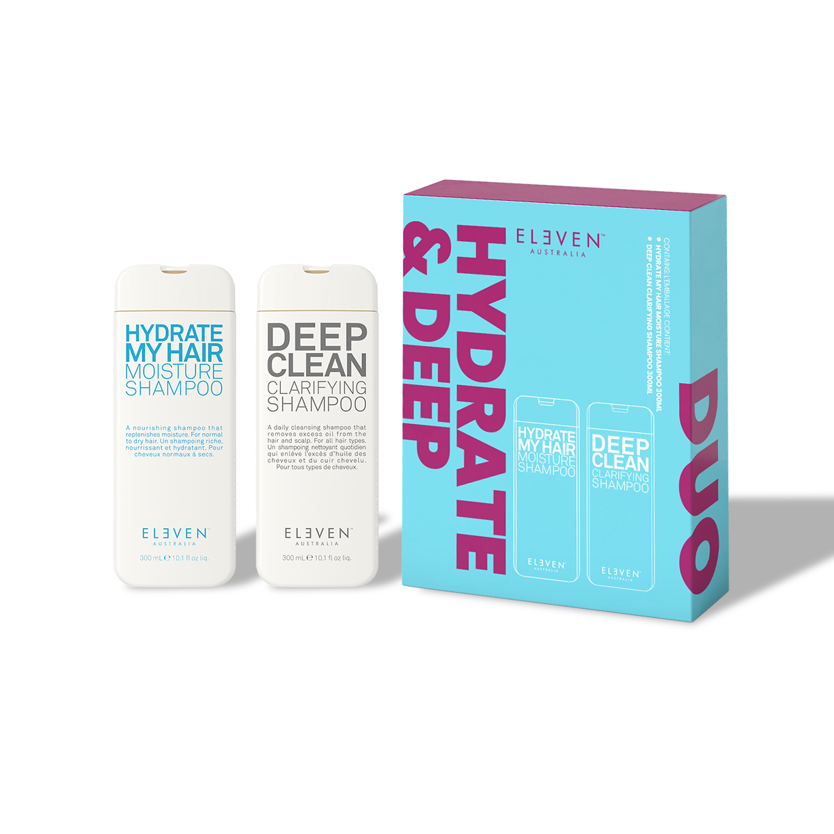 HYDRATE AND DEEP CLEAN SHAMPOO DUO – ELEVEN Australia